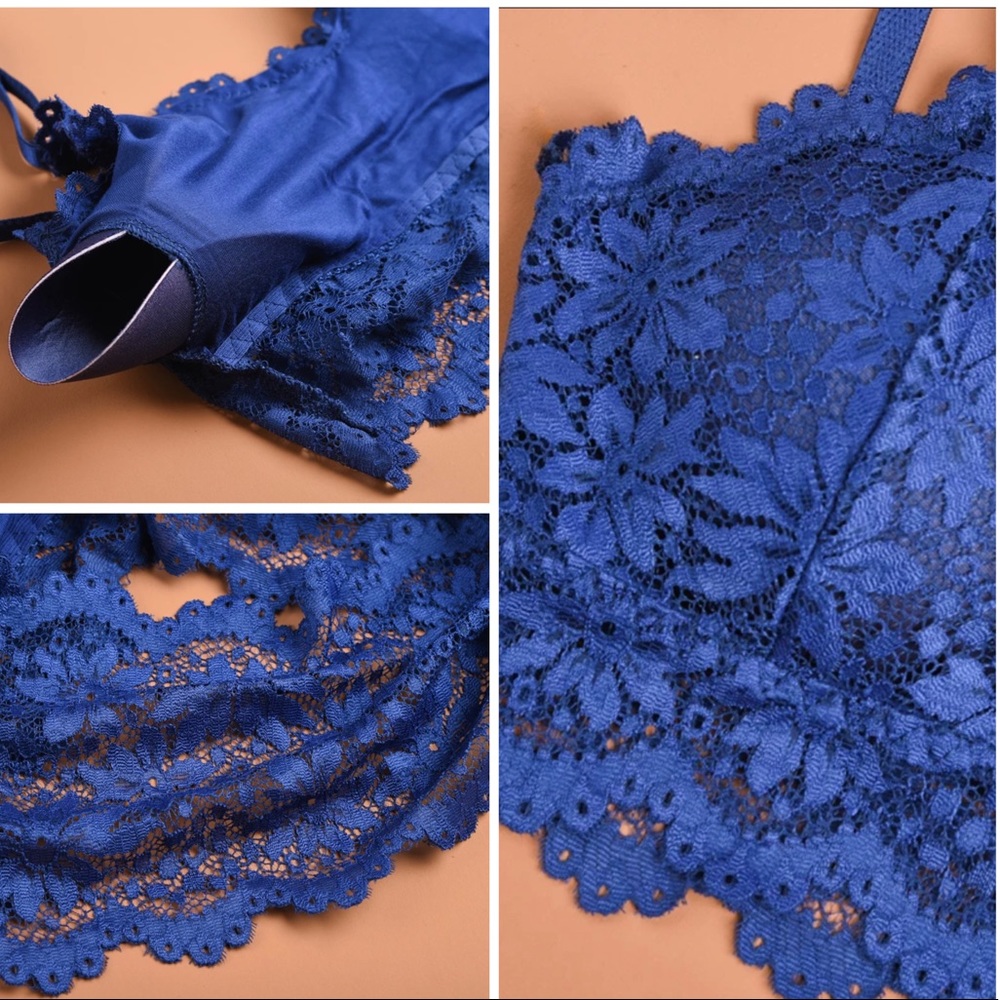 Lace Bralette Blue - Picture 4 of 6